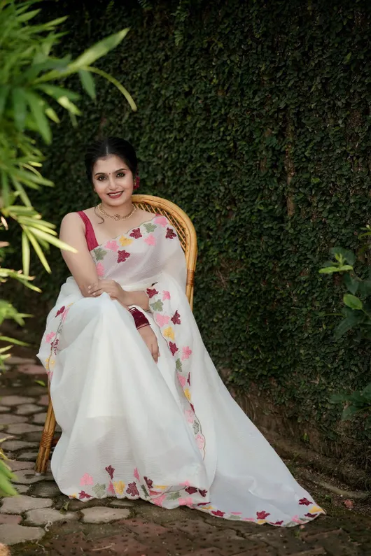 Mapple Crush - Soft Bubble Crush Saree 